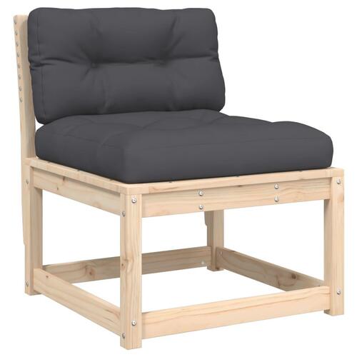 Sofasæt til haven 6 dele med hynder massivt fyrretræ