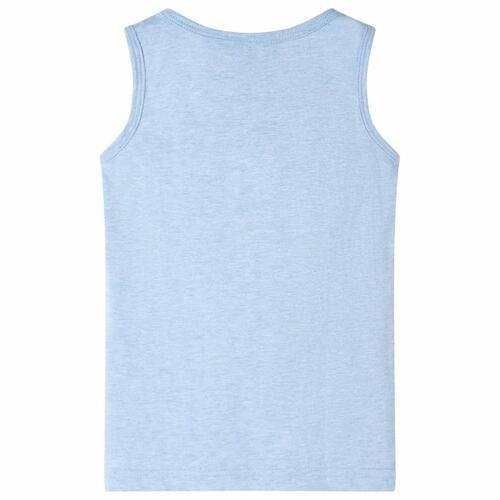 Tanktop til børn str. 116 blåmeleret