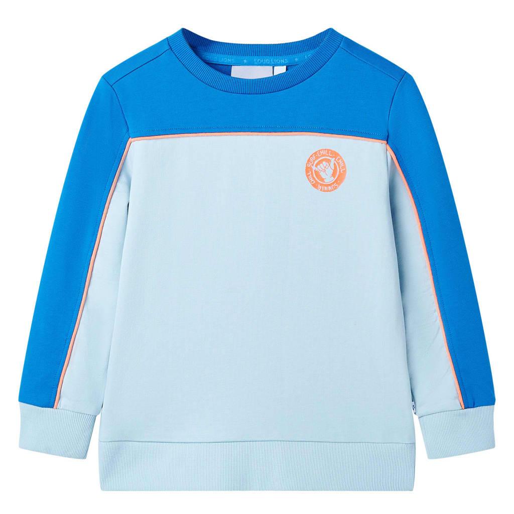 Sweatshirt til børn str. 128 blå og lyseblå