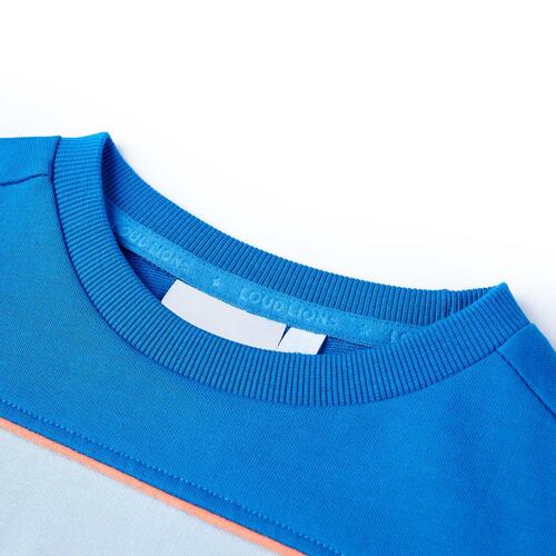 Sweatshirt til børn str. 128 blå og lyseblå