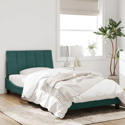 Sengeramme uden madras Hanko Mørkegrøn 100x200 cm Fløjl