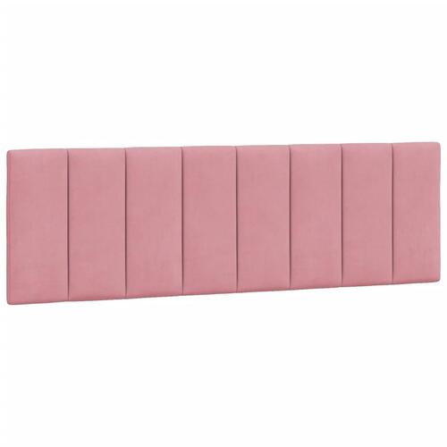Sengeramme med sengegavl 160x200 cm fløjl pink