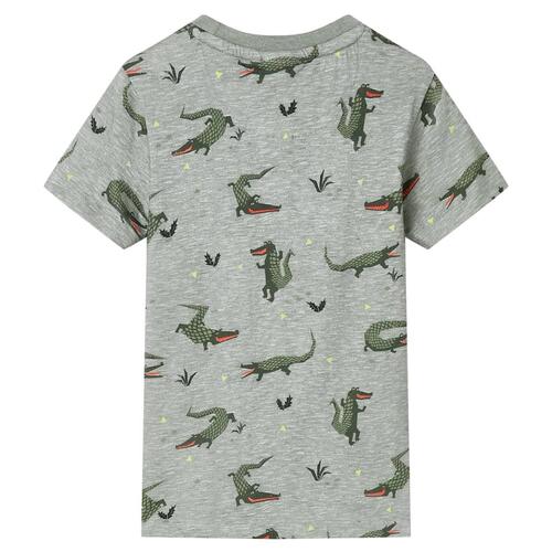 T-shirt til børn str. 104 lys kakimeleret