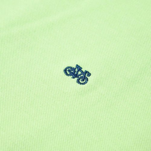 Poloshirt til børn med cykelprint - neongrøn, str. 116