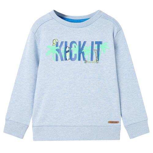 Sweatshirt til børn str. 92 blåmeleret