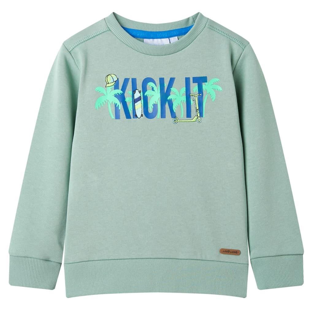 Sweatshirt til børn str. 116 lys kakifarve