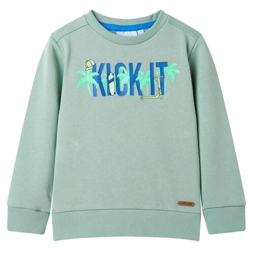 Sweatshirt til børn str. 92 lys kakifarve