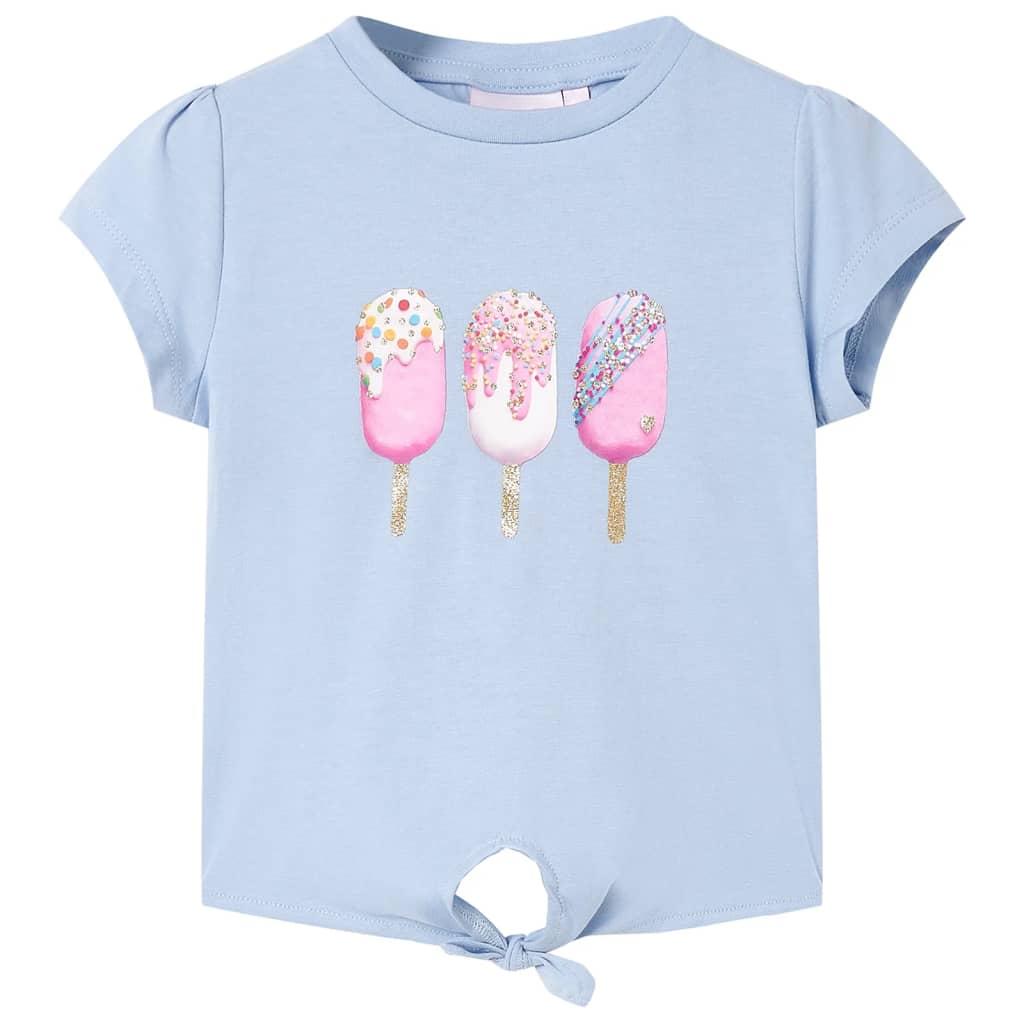 T-shirt til børn str. 104 blå billede