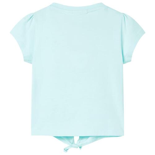 T-shirt til børn str. 140 akvamarinblå