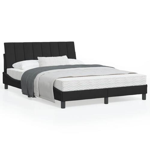 Sengeramme uden madras Sort 120x200 cm Fløjl