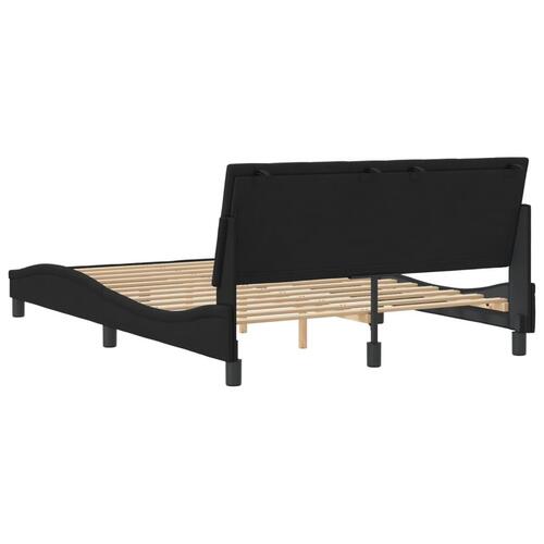 Sengeramme uden madras Sort 120x200 cm Fløjl