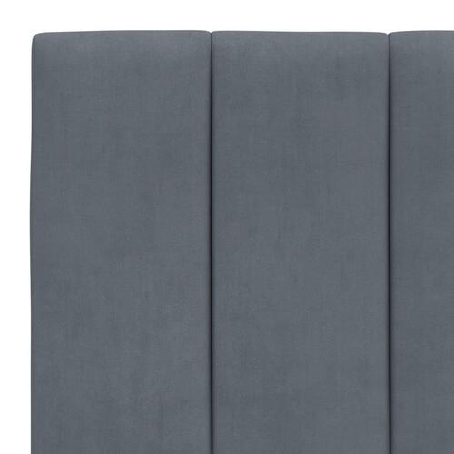 Sengeramme uden madras Mørkegrå 90x200 cm Fløjl
