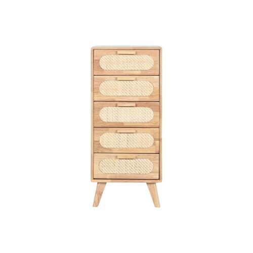 Kommode Home ESPRIT Natur Metal Gummitræ 40 x 30 x 78 cm