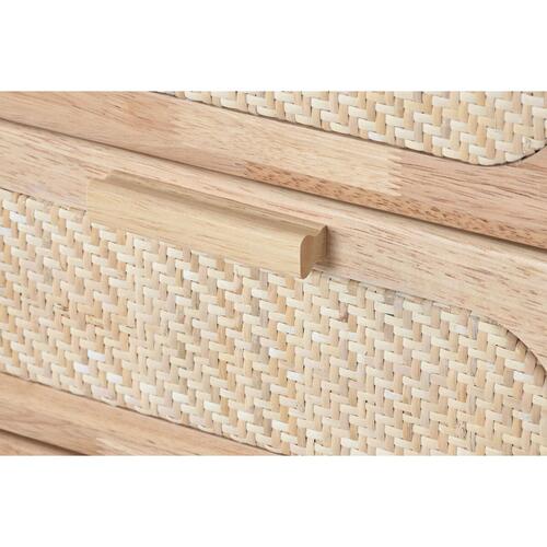 Kommode Home ESPRIT Natur Metal Gummitræ 40 x 30 x 78 cm