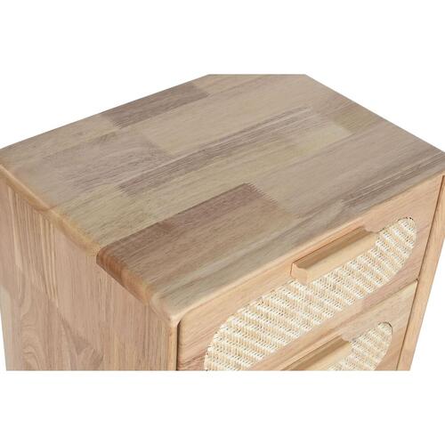Kommode Home ESPRIT Natur Metal Gummitræ 40 x 30 x 78 cm