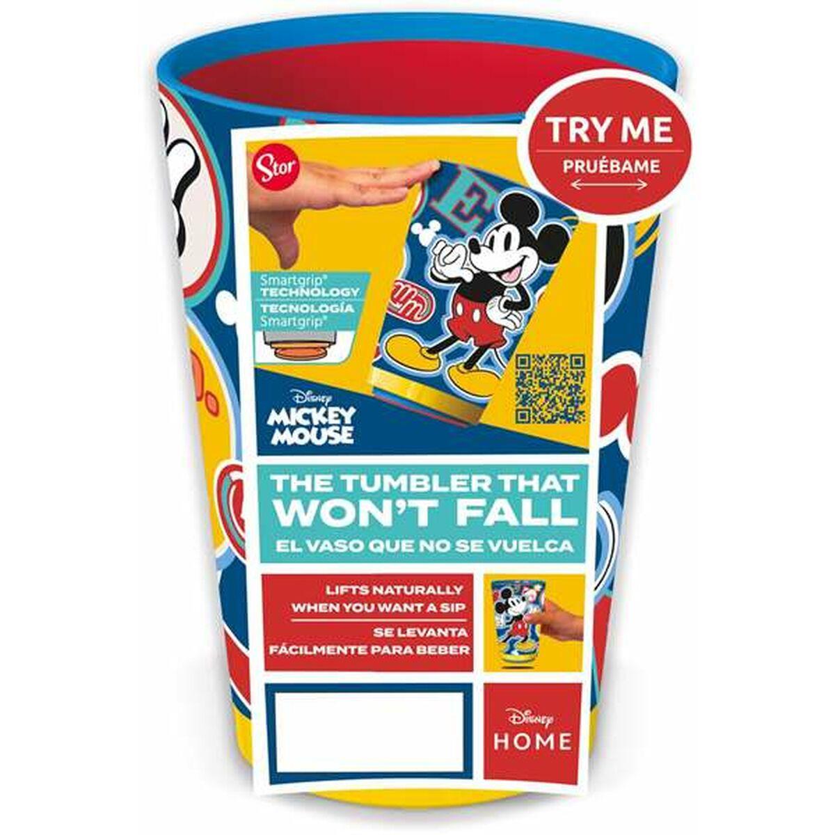Mickey Mouse børneglas med anti-vip, 470 ml - plast