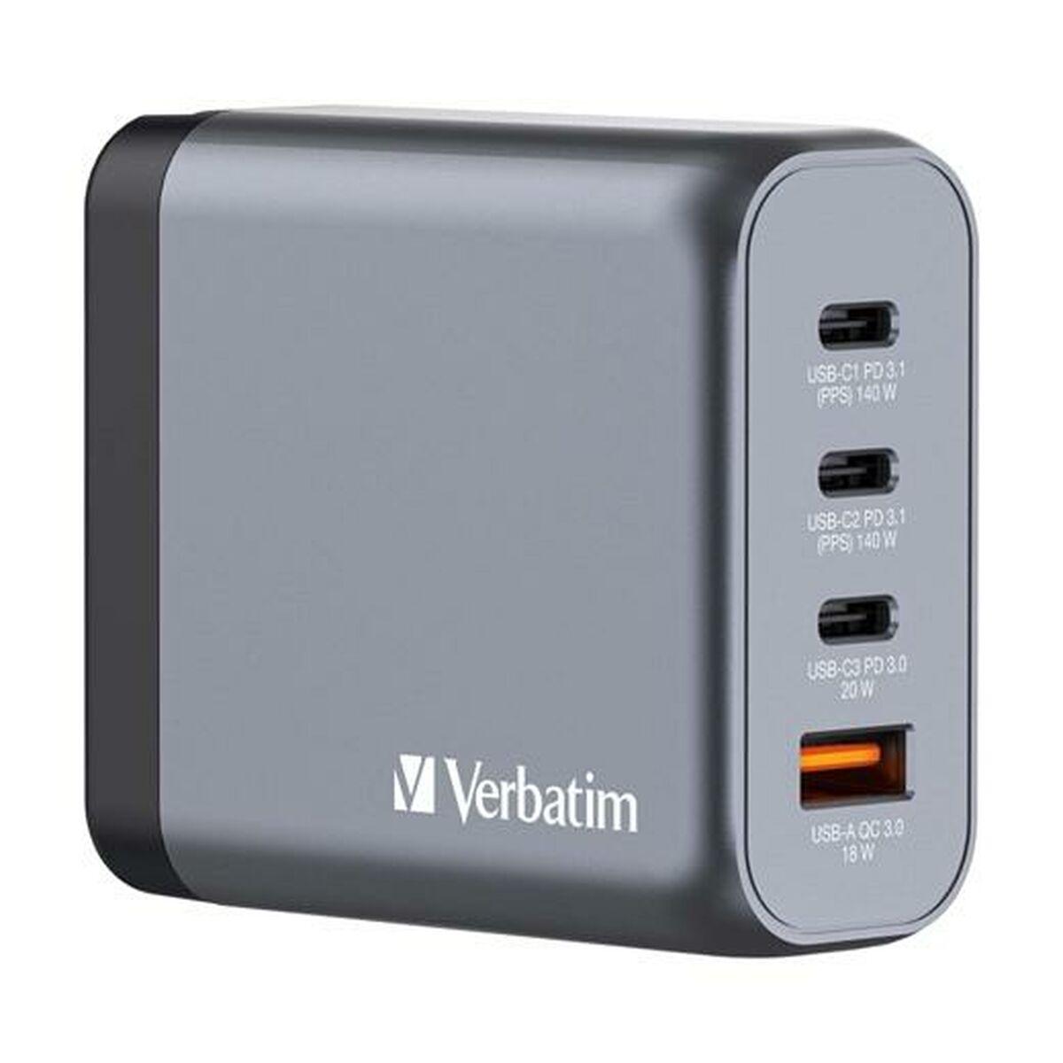 Verbatim vægoplader 140 W med USB‑C og USB‑A