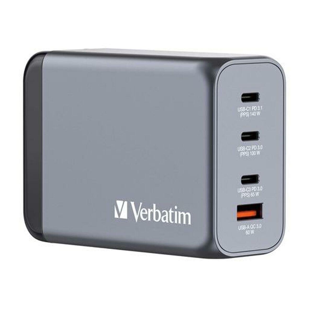 Verbatim vægoplader 240 W - USB-C og USB-A, EU-stik