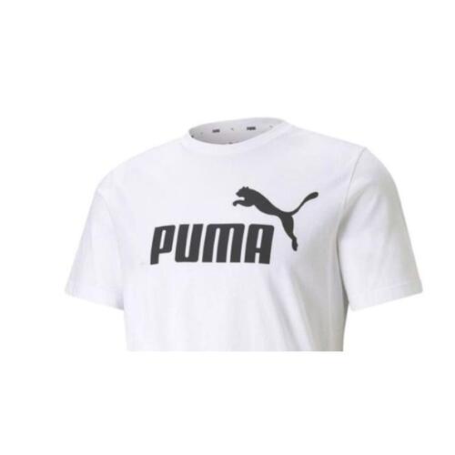 Kortærmet T-shirt til Mænd Puma ESS LOGO TEE 586666 02 Hvid XXL