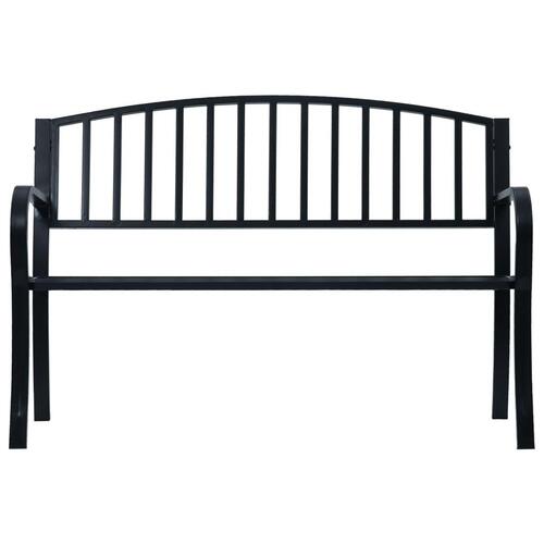 Havebænk 120 cm stål sort