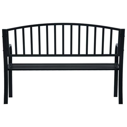Havebænk 120 cm stål sort
