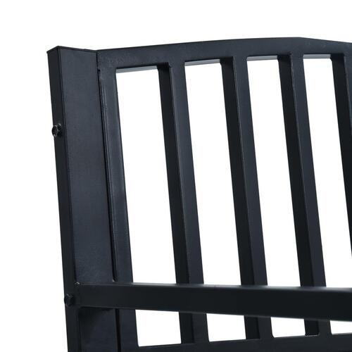 Havebænk 120 cm stål sort