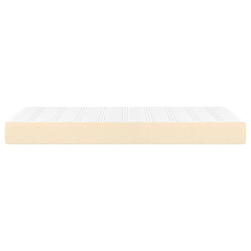 Springmadras med pocketfjedre 120x190x20 cm stof cremefarvet
