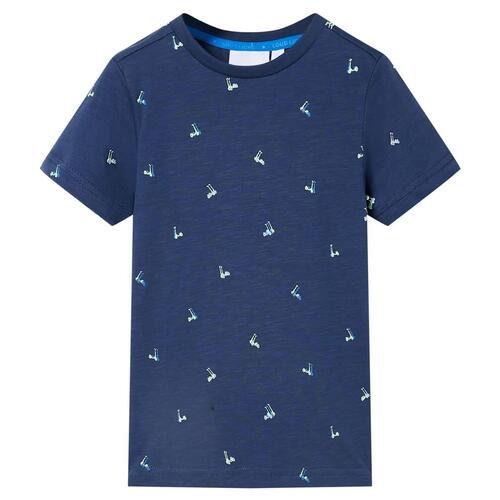 T-shirt til børn str. 92 mørkeblå