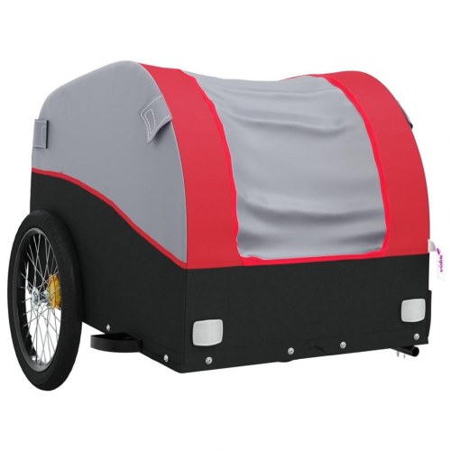 Cykelanhænger 30 kg - jern, sort/rød
