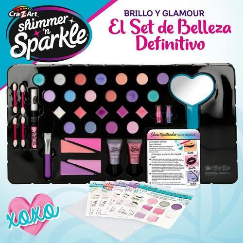 Makeup Sæt til Børn Cra-Z-Art Shimmer 'n Sparkle Glitz and Glam 44,5 x 3,5 x 22,5 cm 4 enheder