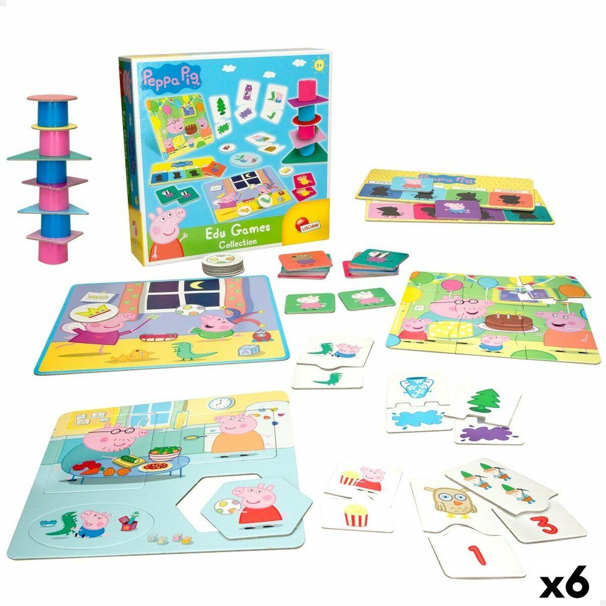 Peppa Pig Edu Games Collection - lærerigt spil 10-i-1, 24,5 × 24,5 cm (6 enheder)