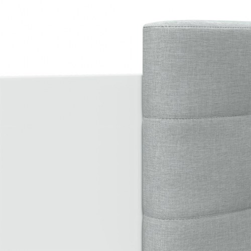Sengeramme med sengegavl 90 x 190 cm - hvid/lysegrå