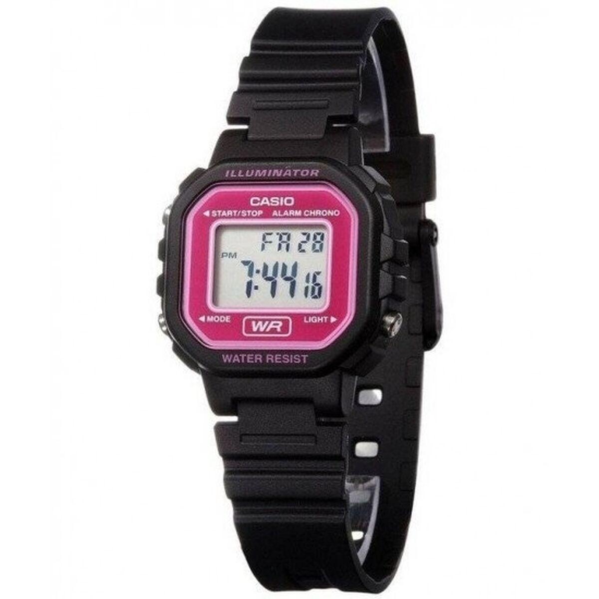 Casio dameur ILLUMINATOR, sort/pink (Ø 30 mm)