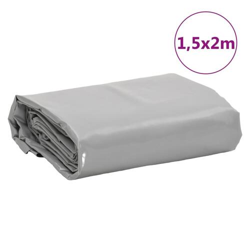 Presenning 1,5x2 m 600 g/m² grå