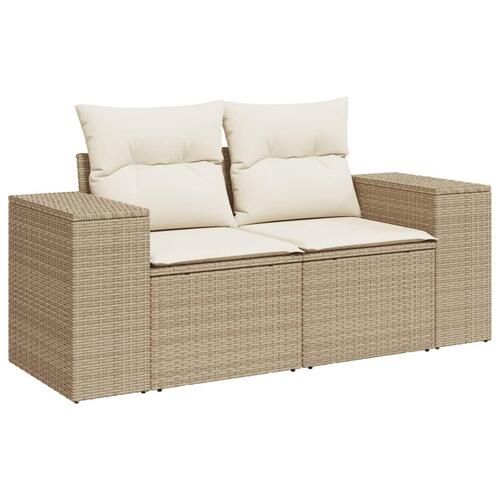 Sofasæt til haven 11 dele med hynder polyrattan beige