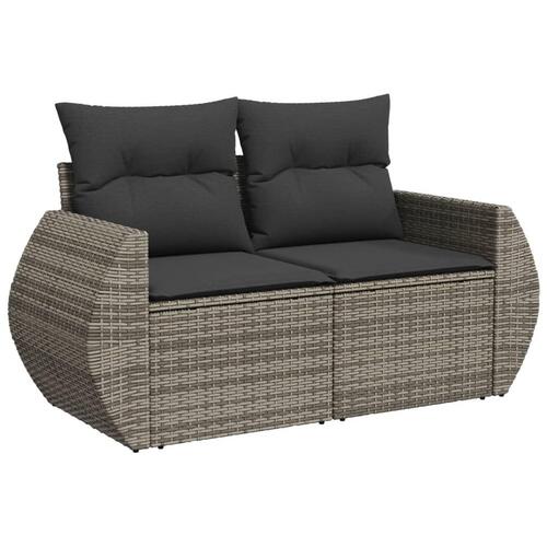 Sofasæt til haven 4 dele med hynder polyrattan grå