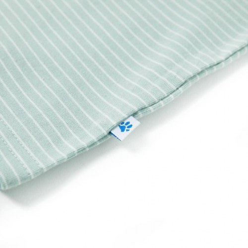 T-shirt til børn str. 140 striber lys mintgrøn