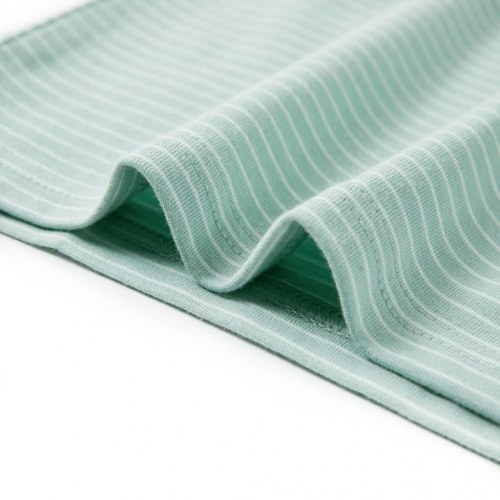 T-shirt til børn str. 140 striber lys mintgrøn