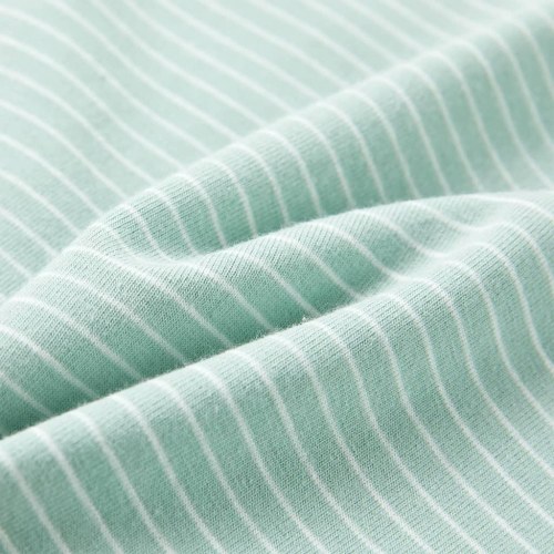 T-shirt til børn str. 140 striber lys mintgrøn