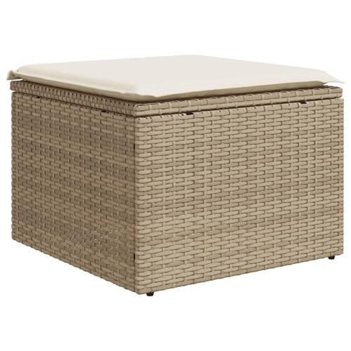 Sofasæt til haven 9 dele med hynder polyrattan beige