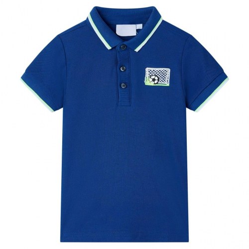 Poloshirt til børn str. 92 mørkeblå