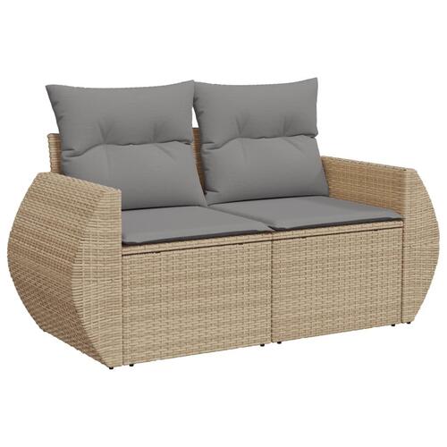 Sofasæt til haven 8 dele med hynder polyrattan beige