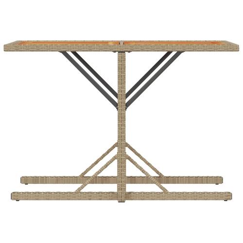 Bistrosæt til haven 3 dele med hynder polyrattan beige