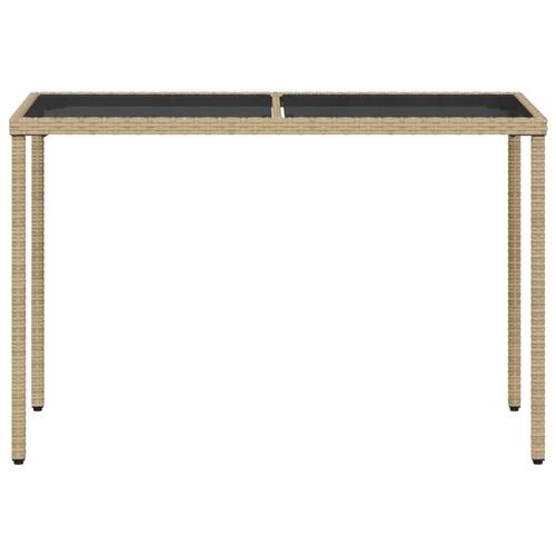Spisebordssæt til haven 5 dele med hynder polyrattan beige