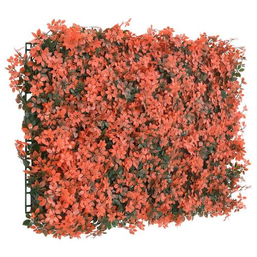 Hegn med kunstige ahornblade 24 stk. 40x60 cm rød