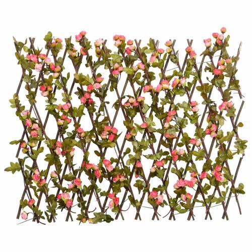 Espalierer med kunstig vedbend 5 stk. 180x60 cm udvidelig pink