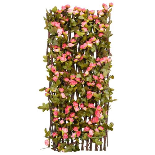 Espalierer med kunstig vedbend 5 stk. 180x60 cm udvidelig pink