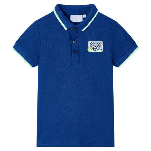 Poloshirt til børn str. 128 - mørkeblå
