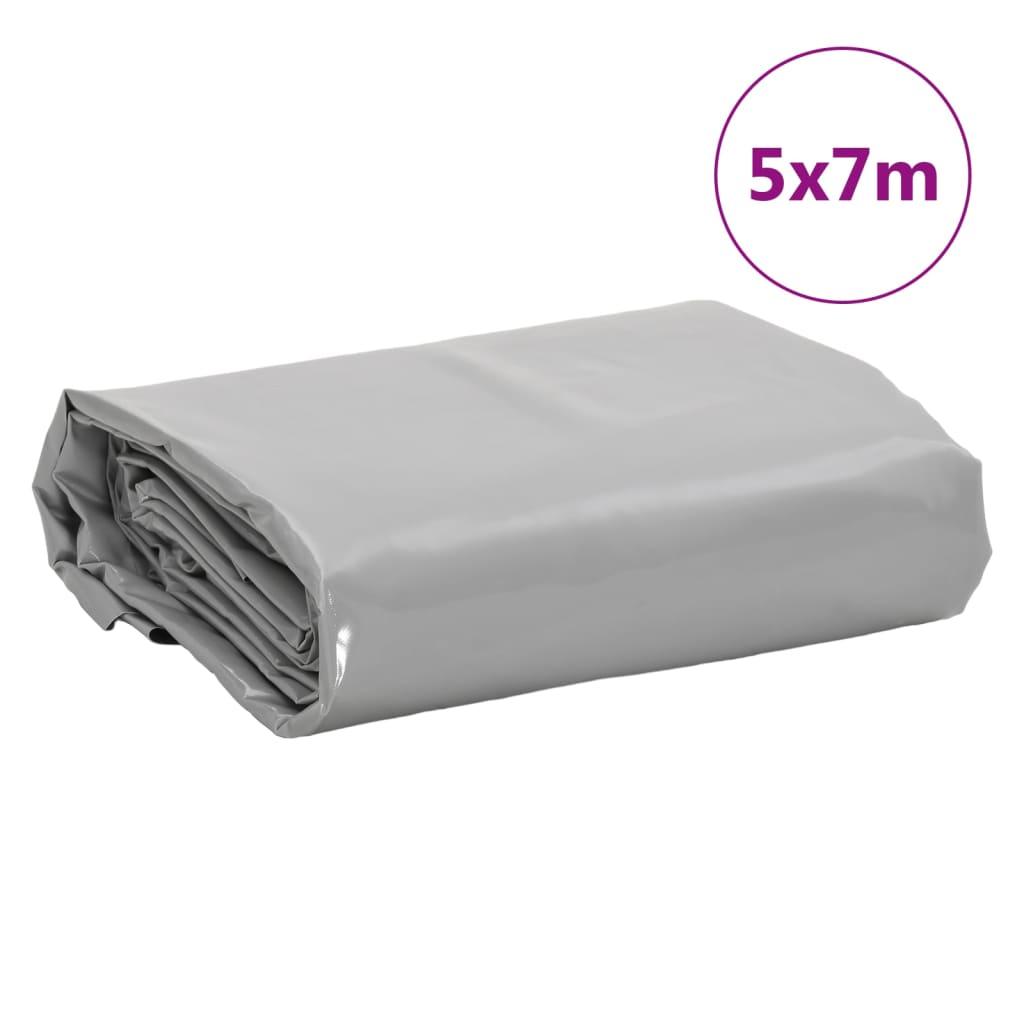 Presenning 5x7 m 650 g/m² grå