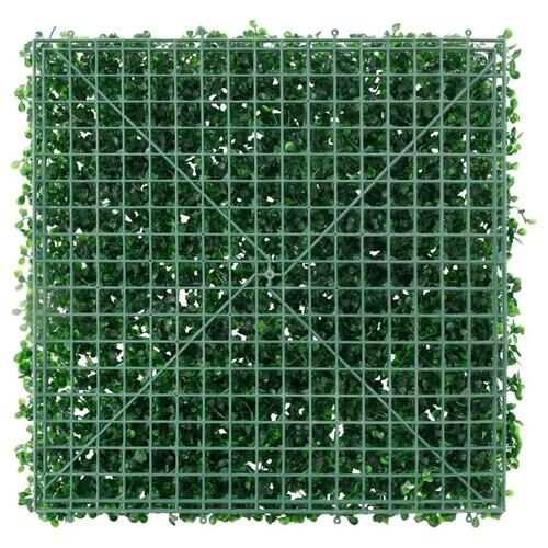 Kunstige hække 24 stk. 50x50 cm grøn